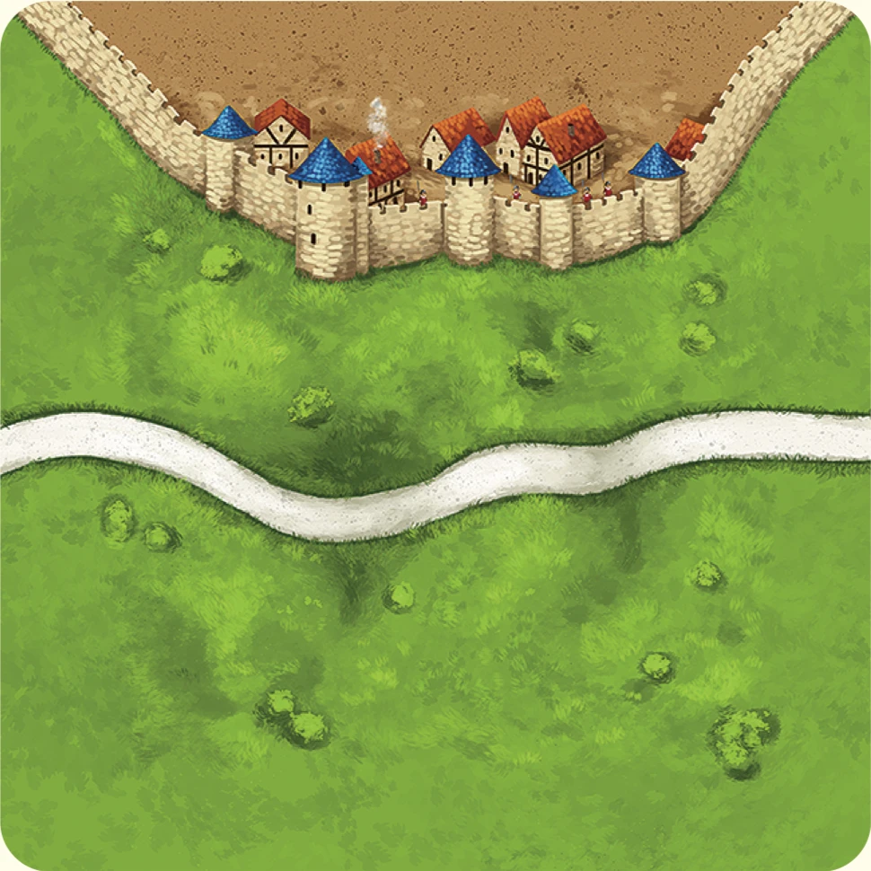 Original Carcassonne start tile