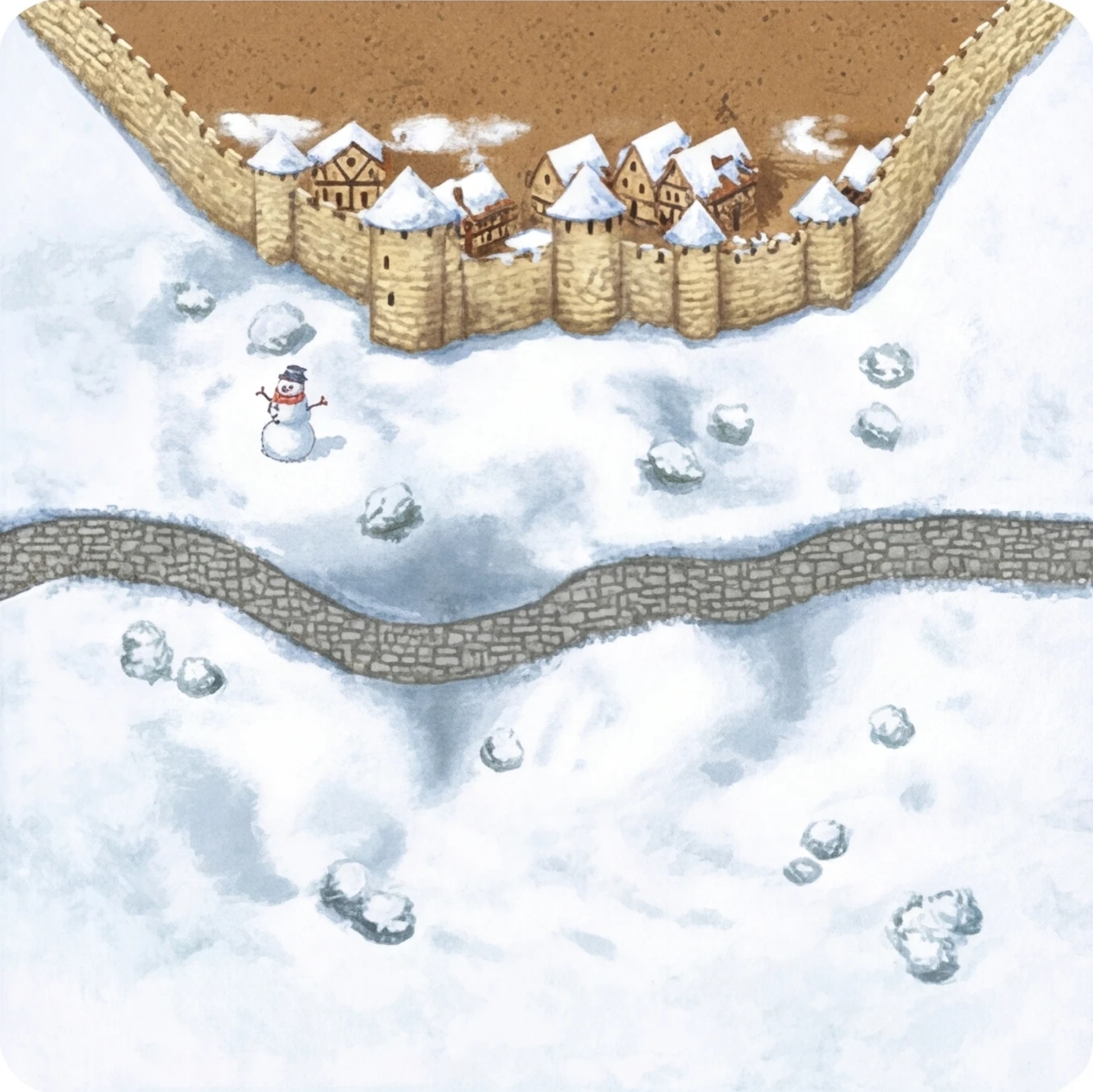 Winter Wonderland Carcassonne start tile